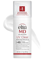 EltaMD UV Clear Face Sunscreen, SPF 46 Oil Free Sunscreen with Zinc Oxide, Protects and Calms Sensitive Skin and Acne-Prone Skin, Lightweight, Silky, Dermatologist Recommended, 1.7 oz Pump