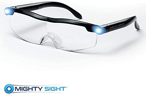 Ontel Mighty Sight LED Magnifying Eyewear, Black, Pack of 2