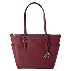 Michael Kors Charlotte Large Top Zip Tote (Dark Cherry)