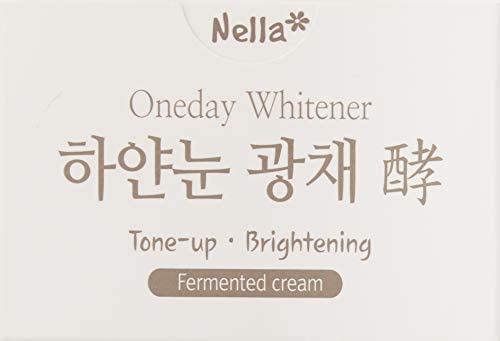 Nella Whitening and Brightening Tone-Up Cream, Fermented Natural Ingredients, Korean Beauty, 50 ml