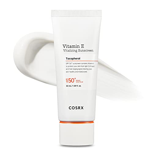 COSRX Daily SPF 50 Vitamin E Sunscreen - UVA/UVB Protection, Lightweight, No White Cast, Semi Matte Finish, Sebum Balancing, Reef Friendly