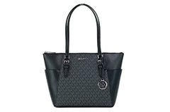 Michael Kors Charlotte Large Top Zip Tote (black sig)