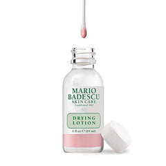 Mario Badescu AM/PM Blemish Kit, Includes Drying Lotion Spot Treatment with Salicylic Acid and Sulfur (1 Fl Oz) AND Drying Patch Facial Stickers, Invisible Pimple Patches (12 Count)