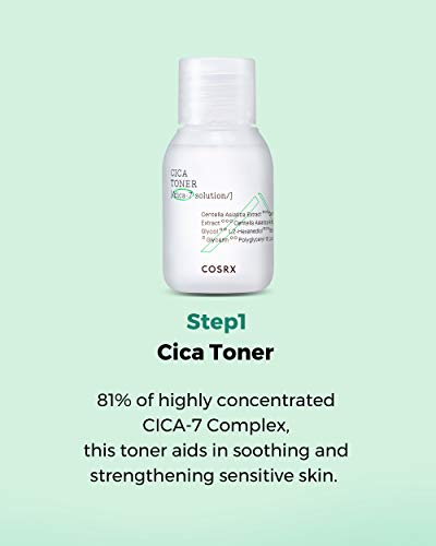 COSRX CICA Relief Kit | Toner, Serum, Cream with Centella Asiatica | Sensitive Skin, Soothing, Moisturizing | Travel Size Set, Gift Set, Korean Skincare, Not Tested on Animals, Paraben Free