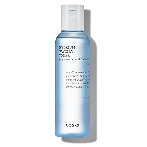 COSRX Hydrium Watery Toner, 150ml / 5.07 fl.oz | Hyaluronic Acid Moisturizing Korean Toner | Hyaluronic Acid, Allantoin, Panthenol | Korean Skin Care, Not Tested on Animals, Paraben Free