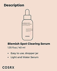 COSRX AC Collection Blemish Spot Clearing Serum, 40ml / 1.35 fl.oz | Centella, Niacinamide, EGF Serum | Animal Testing Free, Paraben Free