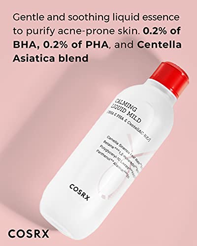 COSRX Acne Calming Liquid Mild, 4.22 fl.oz / 125ml | Alcohol Free Gentle Toner | Korean Skincare, Animal Testing Free, Paraben Free