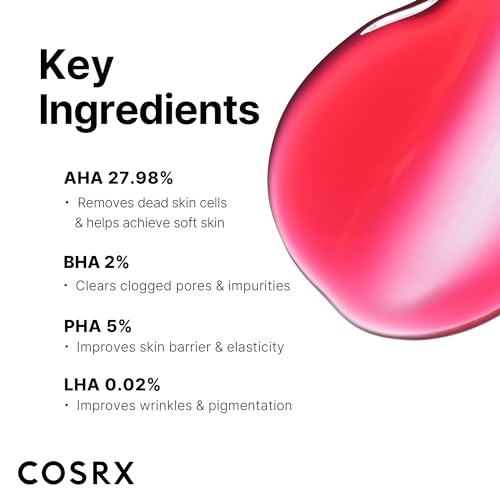 COSRX AHA BHA PHA LHA 35% Peel 1.01 fl. oz / 30 ml, Chemical Exfoliating Peeling Gel for Dull, Rough, Oily Skin with Clogged Pored & Dead Skin Cells, Highly Concentrated, Korean Skincare, Paraben Free