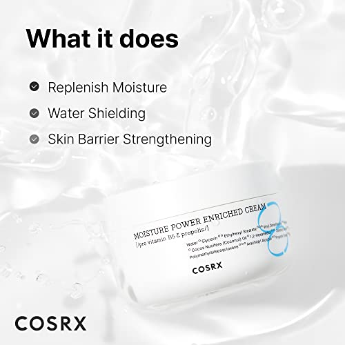 COSRX Hydration Moisturizer, Velvety, Silky Finish, Long Lasting Hydration, 50ml/1.69 fl.oz