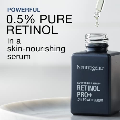 Neutrogena Anti-Aging Rapid Wrinkle Repair Retinol Regenerating Cream & Pro+, 0.5% Power Serum, Travel Size 1 Fl Oz, 0.5 Oz Mini, 1.5 Oz