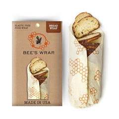 Bee's Wrap Reusable Beeswax Food Wraps Made in the USA, Eco Friendly Beeswax Wraps for Food, Sustainable Food Storage Containers, Organic Cotton Food Wrap, XL Bread Wrap for Homemade Bread, Honeycomb