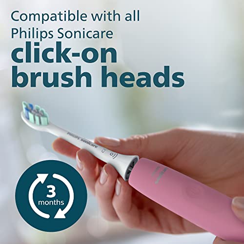 Philips Sonicare 4100 Power Toothbrush, Rechargeable Electric Toothbrush with Pressure Sensor, Deep Pink HX3681/26