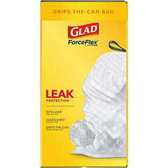 Glad Trash Bags, ForceFlex Tall Kitchen Drawstring Garbage Bags, 13 Gallon, Unscented, 120 Count.