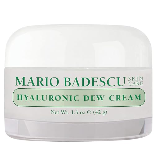 Mario Badescu Oil Free Hyaluronic Dew Cream | Hydrating Face Cream Formulated with Squalane for a Dewy Glow | 1.5 Oz