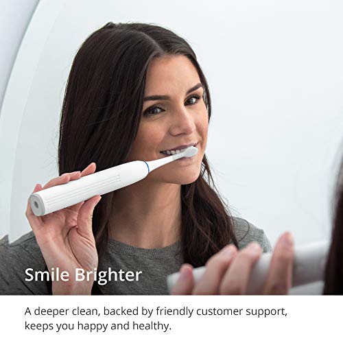 Greater Goods Sonic Electric Toothbrush with 4 Modes & Replaceable Heads, 80,000 Strokes/Cycle for Teeth Whitening, (White)