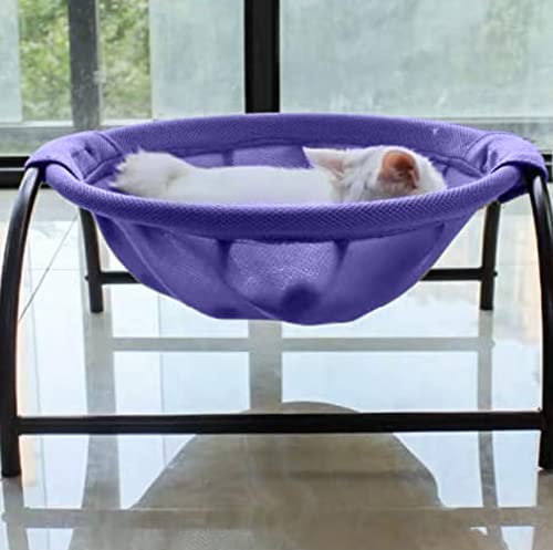 JUNSPOW Cat Bed Dog Bed Pet Hammock Bed Cat Sleeping Cat Supplies Pet Supplies Whole Wash Stable, Detachable & Breathable, Easy Assembly Indoors Outdoors, 16.9 in x 16.9 in x 9.5 in