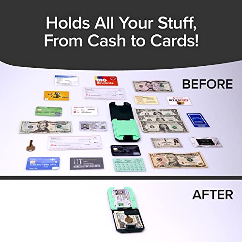 Slim Mint Ultra-Thin RFID-Blocking Wallet, AS-SEEN-ON-TV, ID Theft Protection, Easy to Carry, Reach Cards & Cash with a Touch of a Button, Aluminum Outer Shell, Crush-Resistant