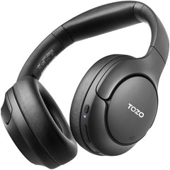 TOZO HT2 Hybrid Active Noise Cancelling Headphones, Wireless Over Ear Bluetooth Headphones, 60H Playtime, Hi-Res Audio Custom EQ via App Deep Bass Comfort Fit Ear Cups, for Home Office Travel