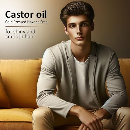 INFINA ESSENTIALS Pure Castor Oil Cold Pressed Hexane Free - Castor Oil Glass Bottle, Cold Pressed Castor Oil for Hair Growth, Face, Scalp, Skin, & Eyelashes - Nourish & Moisturize - 16 fl oz