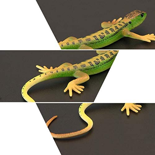 NUOBESTY Realistic Fake Lizards Artificial Reptile Lizard Models Plastic Lizards Action Figures for Halloween and April Fool's Day Pranks, 2 Pieces