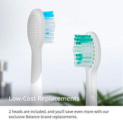 Greater Goods Sonic Electric Toothbrush with 4 Modes & Replaceable Heads, 80,000 Strokes/Cycle for Teeth Whitening, (White)