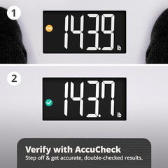 Greater Goods Digital AccuCheck Bathroom Scale for Body Weight, Capacity up to 400 lbs, Batteries Included, Ash Grey