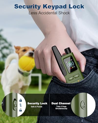 Dog Shock Collar - 3300FT Dog Training Collar with Remote Innovative IPX7 Waterproof with 4 Training Modes, Rechargeable E-Collar for All Breeds