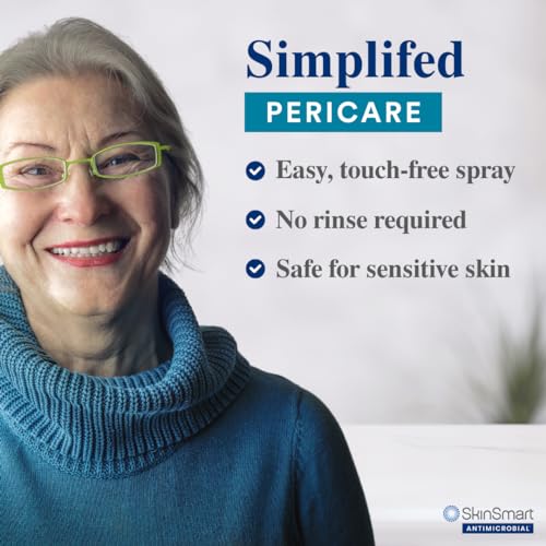 SkinSmart Antimicrobial Perineal Cleanser, Ideal for Incontinence Care and Postpartum, Removes Bacteria, 8 oz Spray