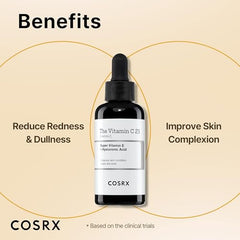 COSRX Pure Vitamin C 23% Serum with Vitamin E & Hyaluronic Acid, Brightening & Hydrating Facial Serum for Fine Lines, Uneven Skin Tone & Dull Skin, 0.7oz/20g, Korean Skincare