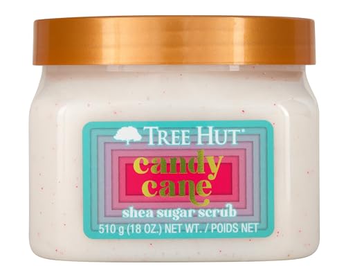 Tree Hut Candy Cane Shea Sugar Exfoliating & Hydrating Body Scrub, 18 oz.