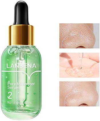 LANBENA Pore Minimizer Serum, Pores Shrinking Serum for Face, Oil Control Firming, Tightening Pores, Vegan Moisture after Blackhead Remover, Centella Asiatica, Hamamelis Virginiana, 0.6 fl.oz