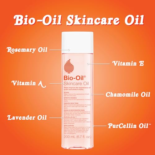 Bio-Oil Skincare Body Oil, Vitamin E Serum for Scars & Stretchmarks, Dermatologist Recommended, All Skin Types, 6.7 oz