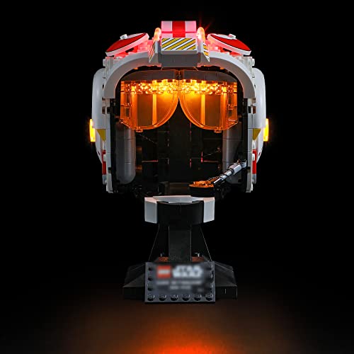 BRIKSMAX Led Lighting Kit for Star Wars Luke Skywalker(Red Five) Helmet - Compatible with Lego 75327 Building Blocks Model- Not Include The Lego Set