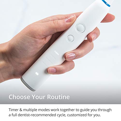 Greater Goods Sonic Electric Toothbrush with 4 Modes & Replaceable Heads, 80,000 Strokes/Cycle for Teeth Whitening, (White)