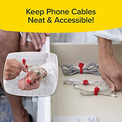 Ruby Holding Hands Ultra-Powerful Magnetic Silicone Zip Ties, AS-SEEN-ON-TV, Industrial-Strength Cable Ties with Magnet Automatically Stick Together, Reusable, Great for Cables, Cords