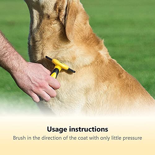 Thunderpaws Best Professional De-Shedding Tool and Pet Grooming Brush, D-Shedz for Breeds of Dogs, Cats with Short or Long Hair, Small, Medium and Large (Green)