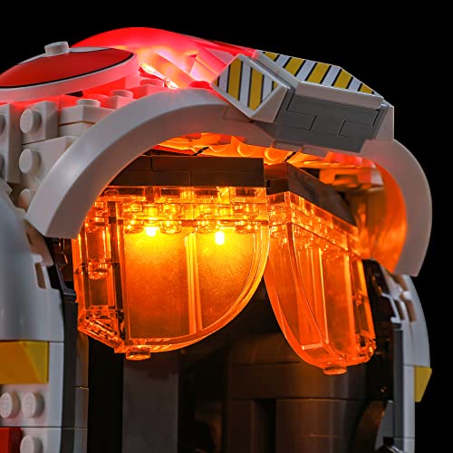 BRIKSMAX Led Lighting Kit for Star Wars Luke Skywalker(Red Five) Helmet - Compatible with Lego 75327 Building Blocks Model- Not Include The Lego Set