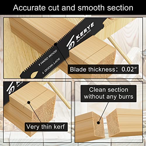 KERYE Mini Hand Saw Woodworking Tools, Small 6 Inch Japanese Pull Saw with Double Edges of 11/17 TPI, Flush Cut Saw for Hardwoods/Softwoods, Light Wood Saw as Gifts for Men/Women-KY05