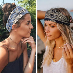 Headbands for Women Boho Elastic Hairbands for Women’s Hair Non Slip Wide Thick Head Band Fashion Soft Fabric Woman Headbands Short Hair Accessories for Women 6 Pack