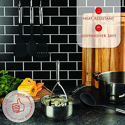 Kitchen Utensils Set 35 PCS Cooking Utensils Set, Nonstick and Heat Resistant Nylon Stainless Steel Silicone Spatula Set - Kitchen Gadgets Home Essentials Kitchen Accessories, Apartment Must Haves