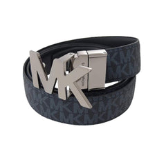 Michael Kors Men's 36H9MBLY4V Box Jet Set 4 In 1 Signature Leather Gift Set Belt (Admrl/PlBlue)-One Size