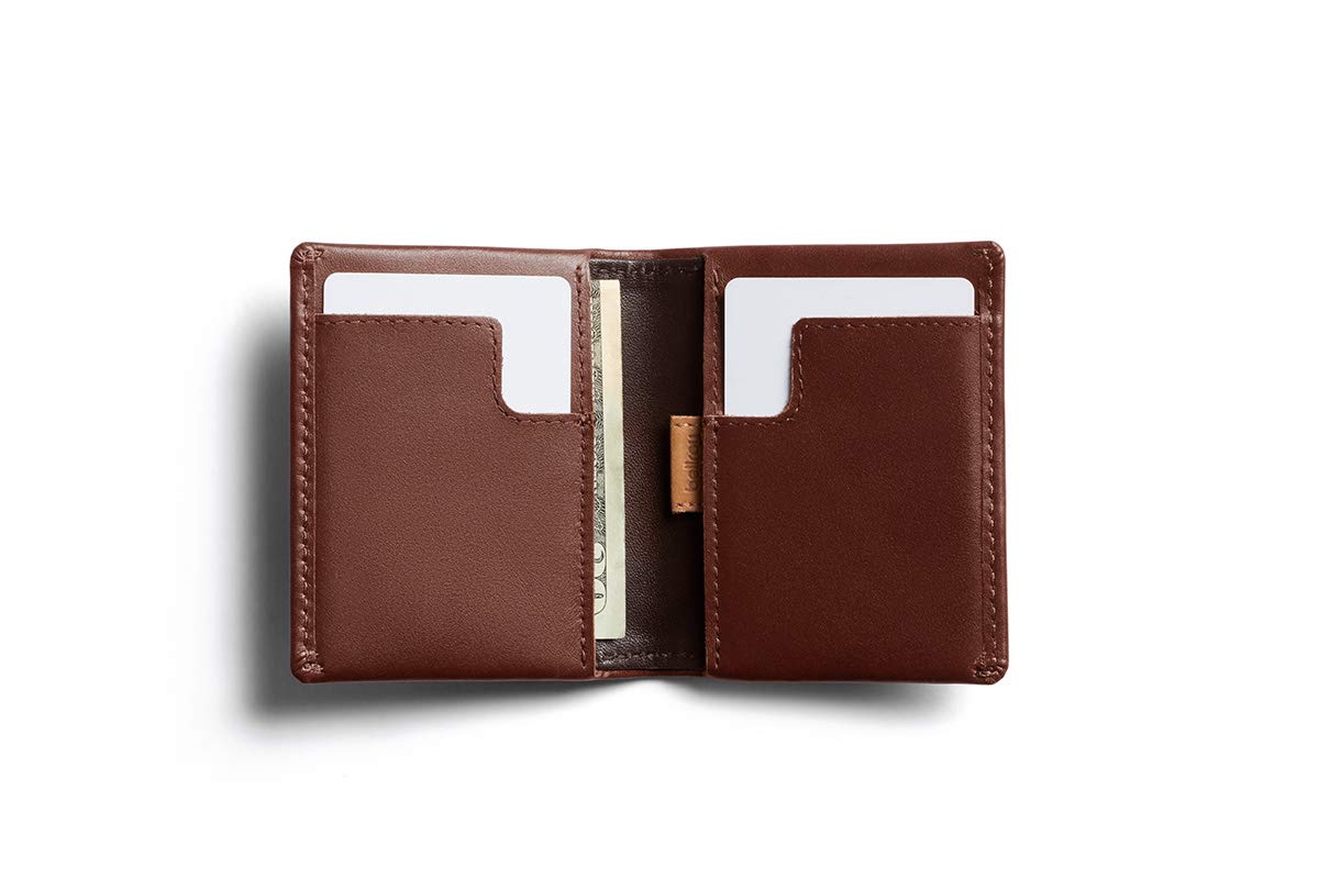 Bellroy Slim Sleeve (Slim Bifold Leather Wallet) - Charcoal - Cocoa Java