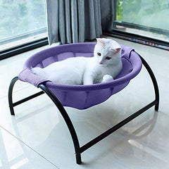 JUNSPOW Cat Bed Dog Bed Pet Hammock Bed Cat Sleeping Cat Supplies Pet Supplies Whole Wash Stable, Detachable & Breathable, Easy Assembly Indoors Outdoors, 16.9 in x 16.9 in x 9.5 in