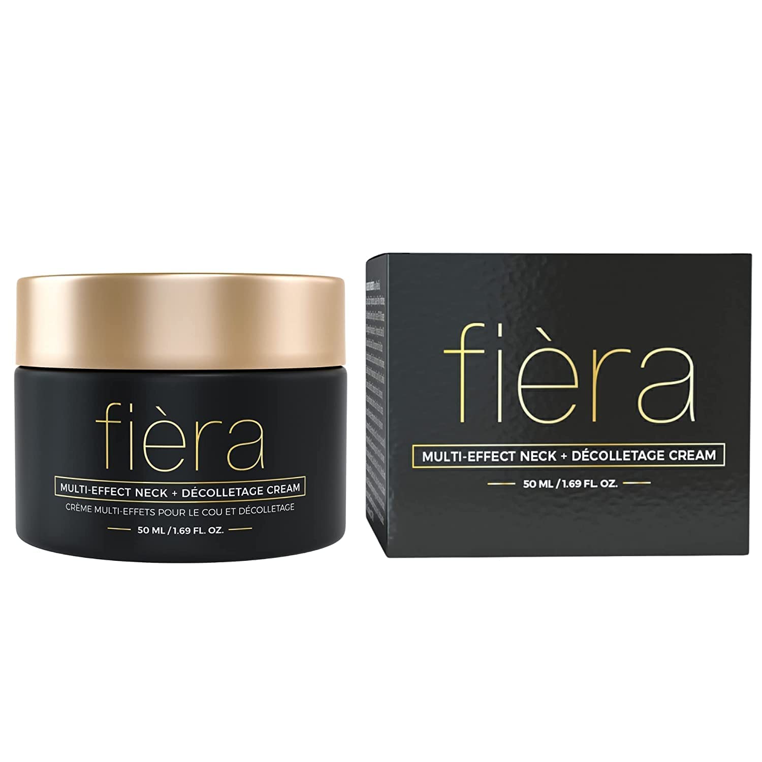 FIÈRA Neck Firming & Tightening Cream - Anti Aging Moisturizer for Neck - With Macadamia Oil, Hyaluronic Acid, Shea Butter - 1.69 FL. OZ. / 50 ML