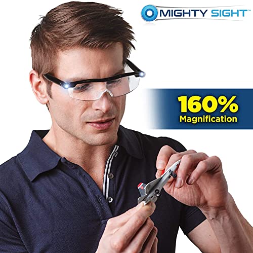 Ontel Mighty Sight LED Magnifying Eyewear, Black, Pack of 2