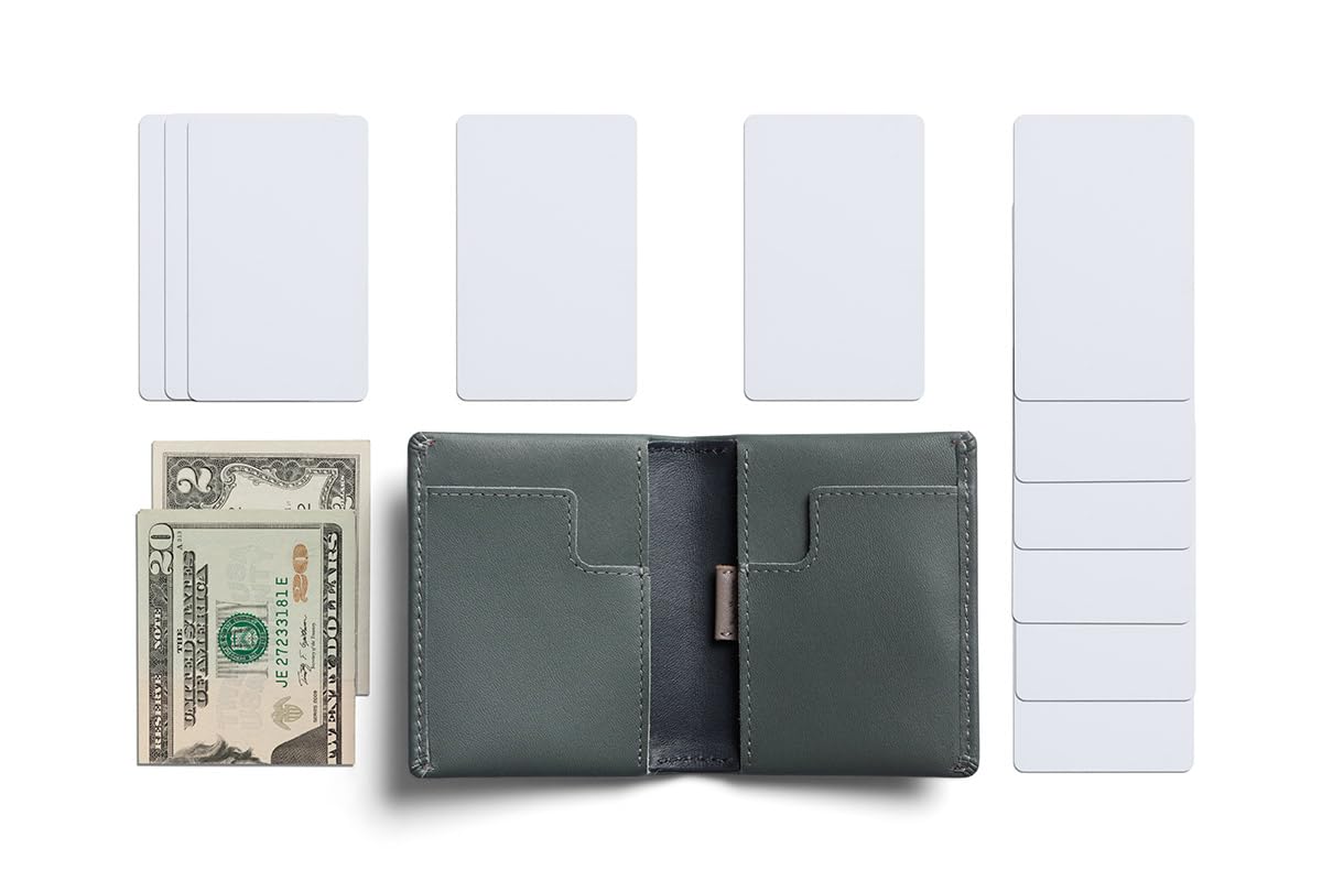 Bellroy Slim Sleeve, slim leather wallet (Max. 8 cards and bills) - Everglade