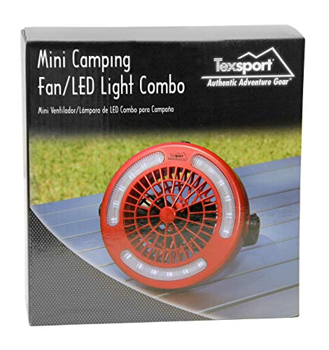 Texsport Hanging Tent Fan and Light Combo for Outdoor Camping Backpacking Hiking