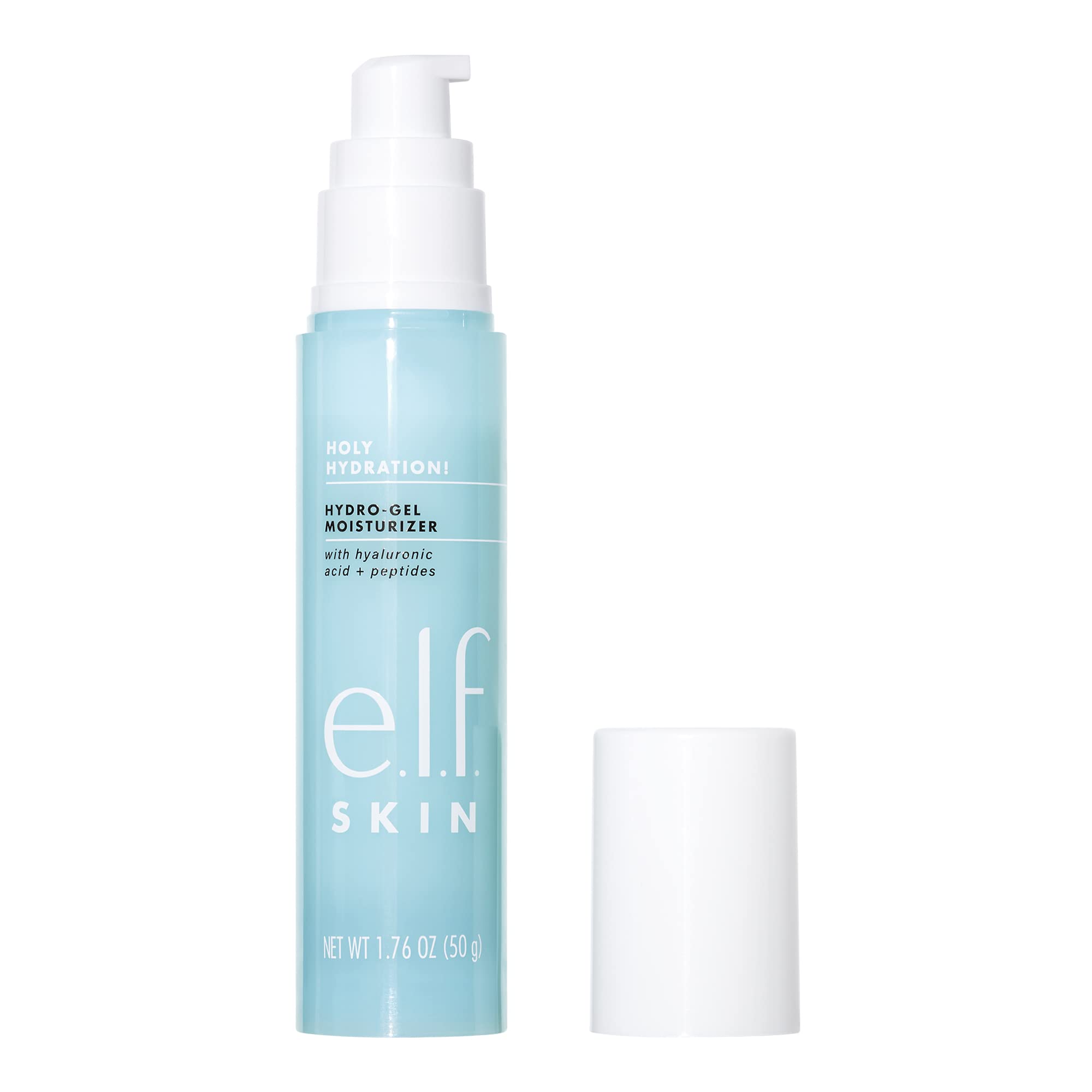 e.l.f. Holy Hydration! Hydro-Gel Moisturizer, Hydrates & Moisturizes Skin for a Plumped Up Complexion, Lightweight & Quick-Absorbing, White, 1.76 Oz