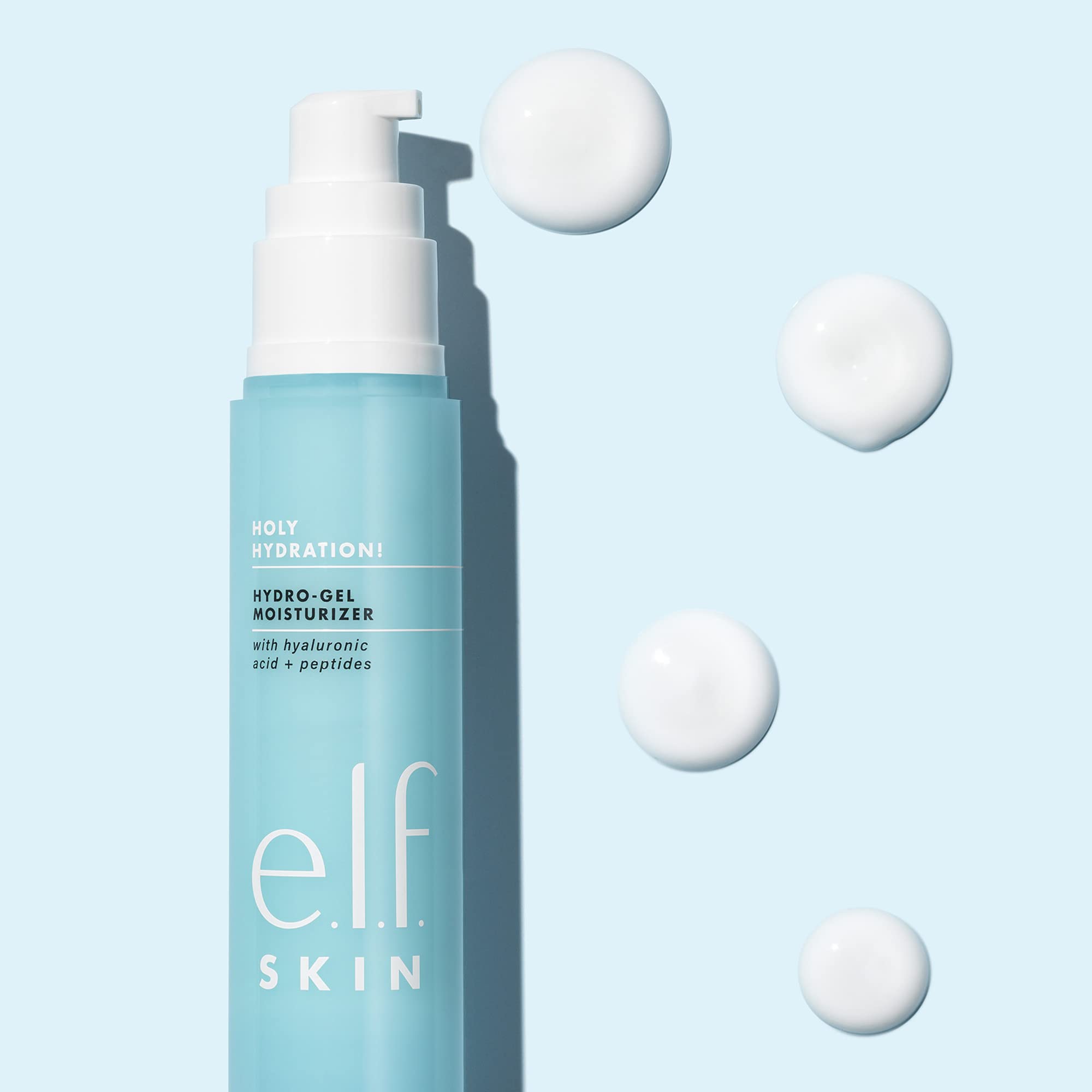 e.l.f. Holy Hydration! Hydro-Gel Moisturizer, Hydrates & Moisturizes Skin for a Plumped Up Complexion, Lightweight & Quick-Absorbing, White, 1.76 Oz