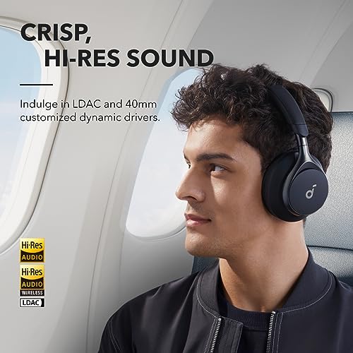 Space One Active Noise Cancelling Headphones by Anker - 40H Playtime, LDAC Hi-Res Audio, Bluetooth 5.3, Clear Calls